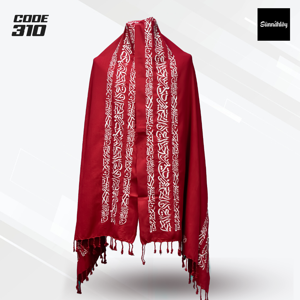 Sunnahloy calligraphy Shawl 13 Embroidery Kaligrafi Art Shawls - Image 1