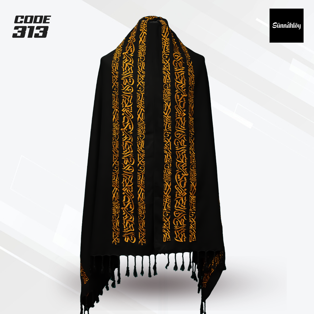 Sunnahloy calligraphy Shawl 20 Embroidery Kaligrafi Art Shawls - Image 1