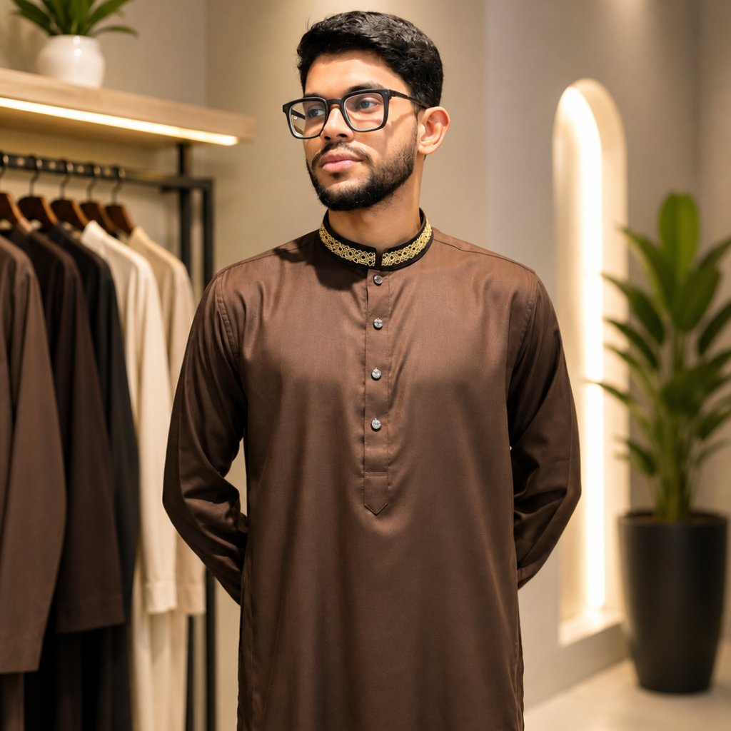 Code 531 Premium Chocolate Brown Imported Bamboo Fabric - Image 1